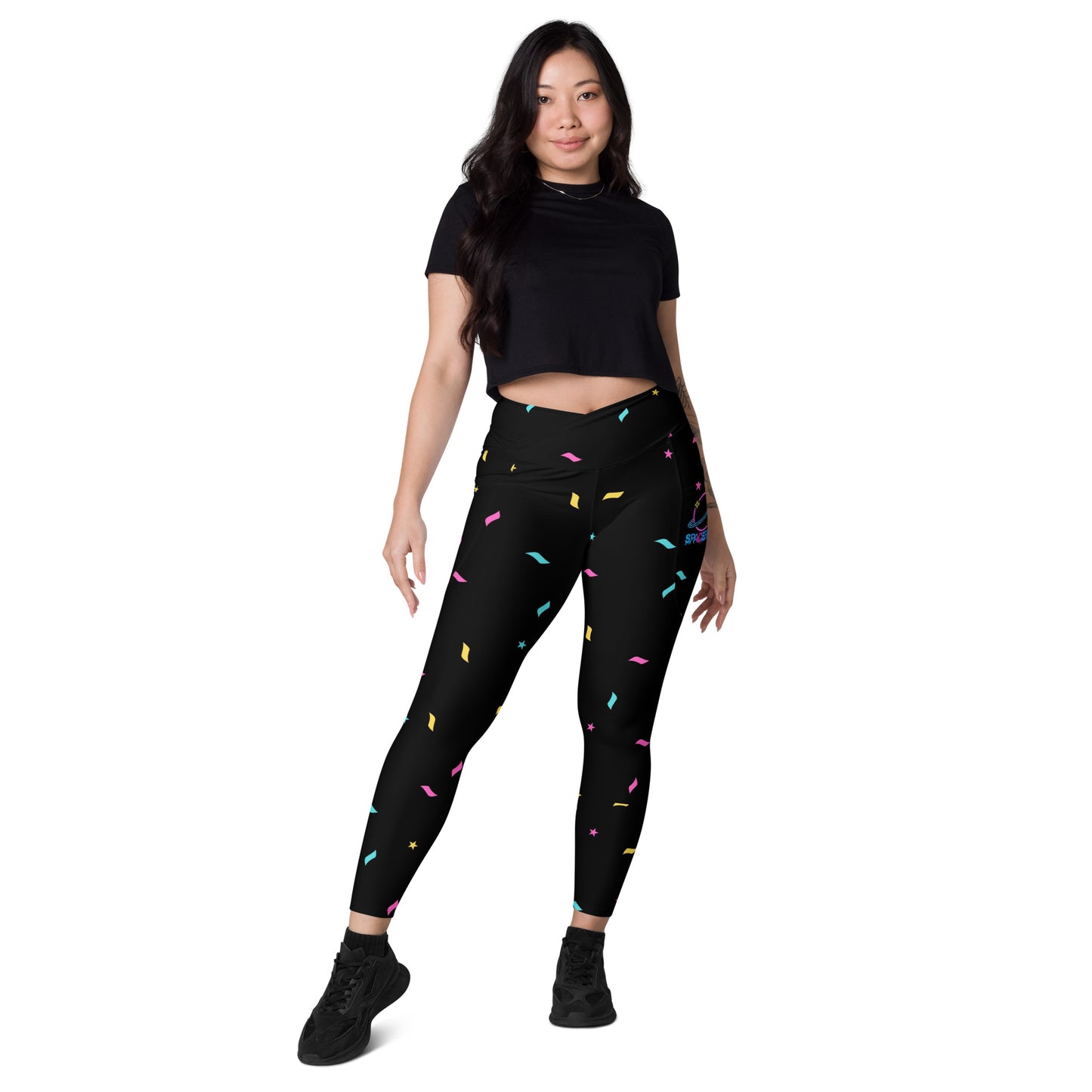 SpaceBoii Crossover leggings with pockets