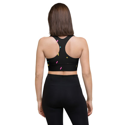 40Planets Pluto's Confetti Longline sports bra