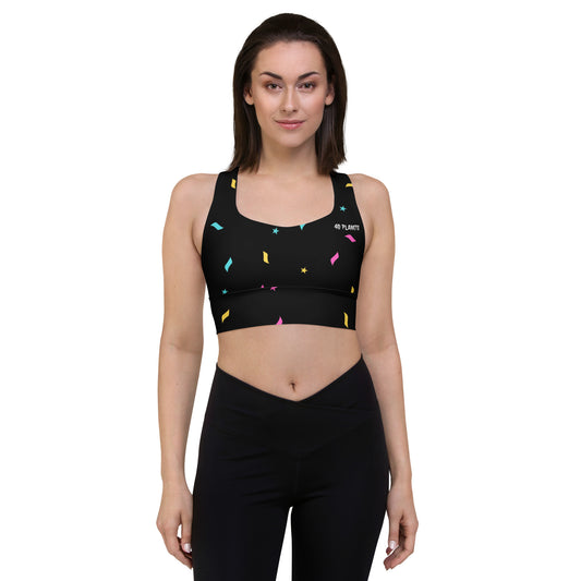 40Planets Pluto's Confetti Longline sports bra