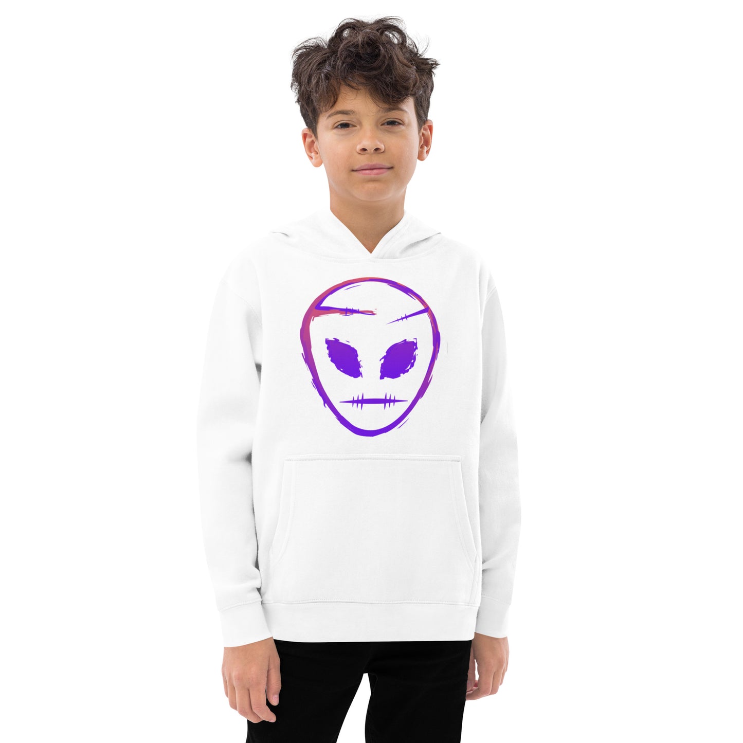 40Planets AlienFace Kids fleece hoodie