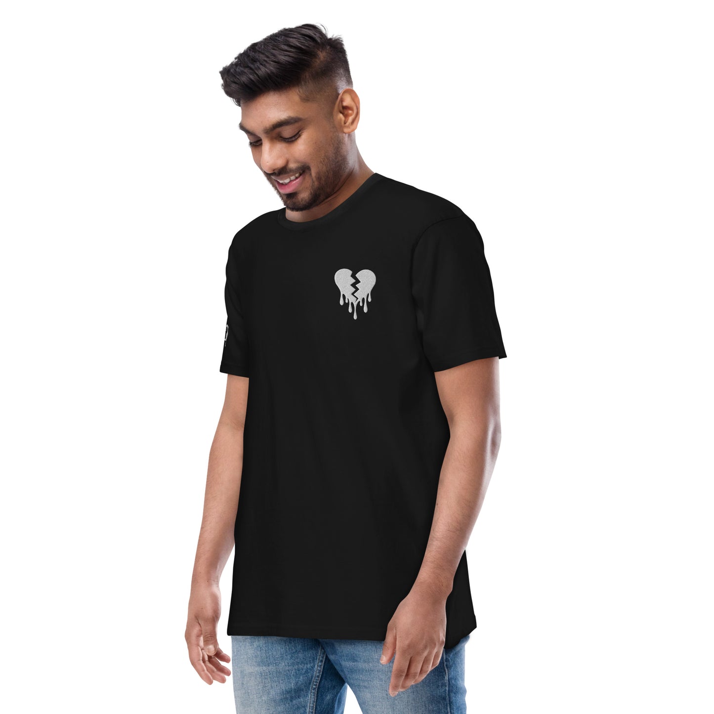 40Planets Universal Heart premium heavyweight tee Embroider